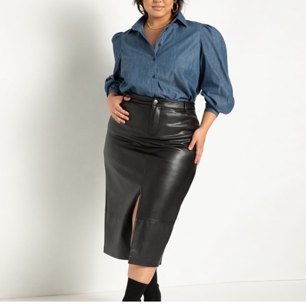 Eloquii puff sleeve button down BNWT